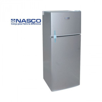 Nasco Réfrigérateur Double Portes -NASF2-202FL - 102 Litres Net / R600A / Argent