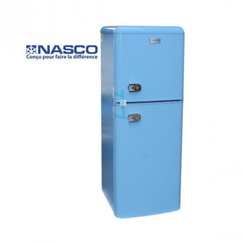 Nasco Petit Réfrigérateur -NASF2-210RT- 112 Litres Net / R600A / Bleu Retro