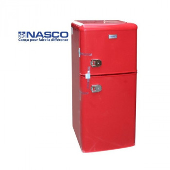 Nasco Petit Réfrigérateur-NASF2-110RT - 86 Litres Net / R600A / Rouge Retro